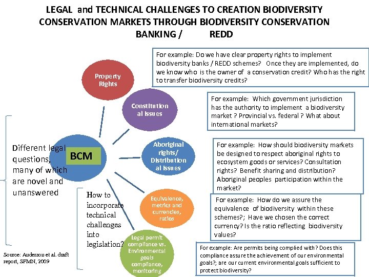 LEGAL and TECHNICAL CHALLENGES TO CREATION BIODIVERSITY CONSERVATION MARKETS THROUGH BIODIVERSITY CONSERVATION BANKING /