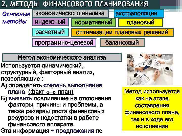 Финансовое планирование и финансовый учет являются