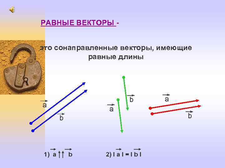 Равные векторы рисунок