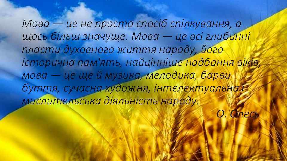 Мова — це не просто спосіб спілкування, а щось більш значуще. Мова — це