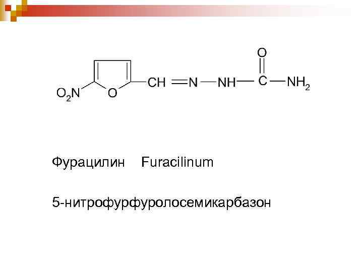 Фурацилин Furacilinum 5 -нитрофурфуролосемикарбазон 