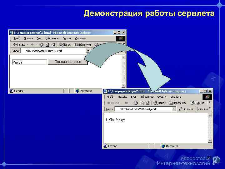 Демонстрация работы сервлета 28 