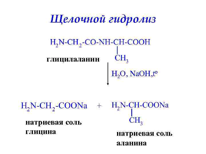 Схема гидролиза трипептида