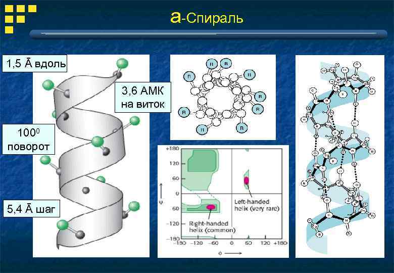 a-Спираль 1, 5 Ā вдоль 3, 6 АМК на виток 1000 поворот 5, 4