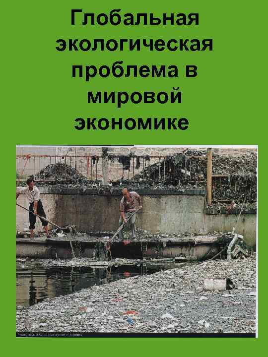 Глобальная экологическая проблема в мировой экономике 
