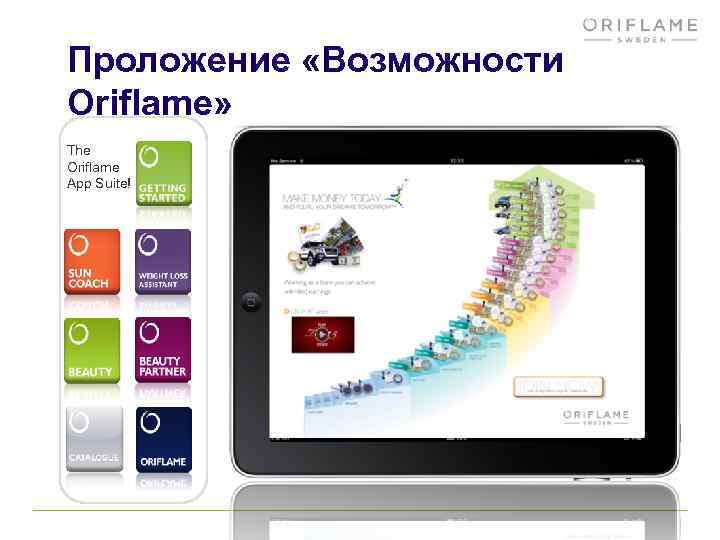 Проложение «Возможности Oriflame» The Oriflame App Suite! 