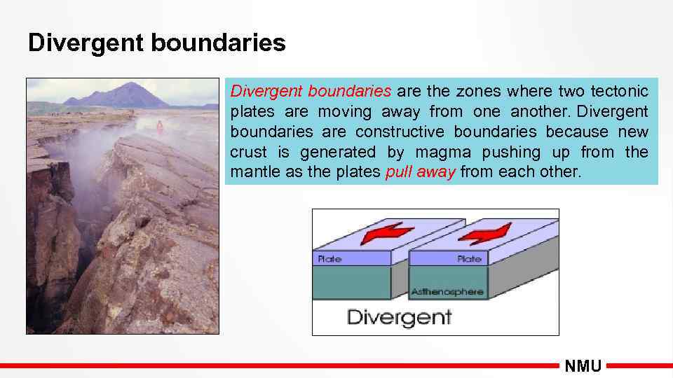 Divergent boundaries are the zones where two tectonic plates are moving away from one