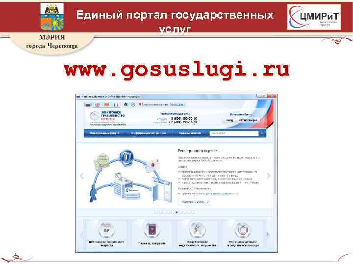 Единый портал государственных услуг www. gosuslugi. ru 