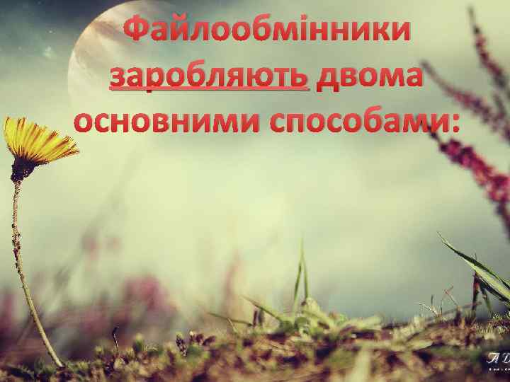 Файлообмінники заробляють двома основними способами: 