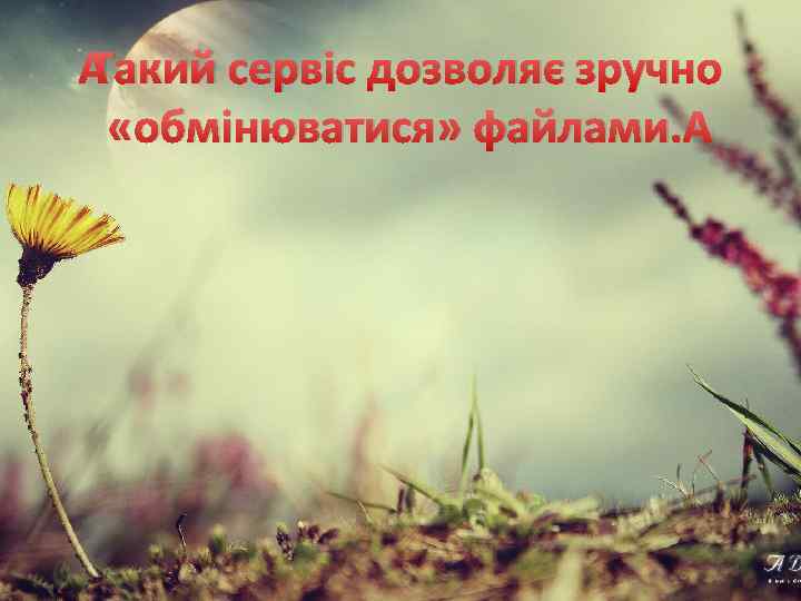  Такий сервіс дозволяє зручно «обмінюватися» файлами. 