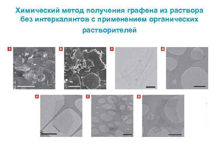 Химический метод получения графена из раствора без интеркалянтов с применением органических растворителей 