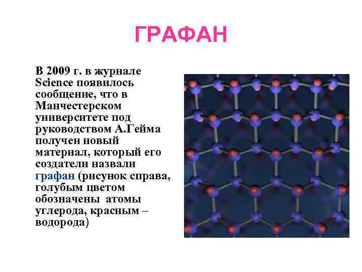 ГРАФАН В 2009 г. в журнале Science появилось сообщение, что в Манчестерском университете под