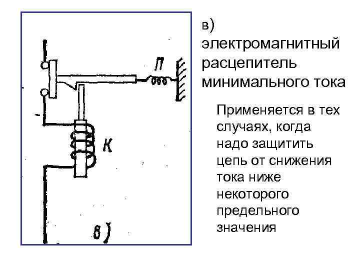 Как на схеме обозначается электромагнитный расцепитель