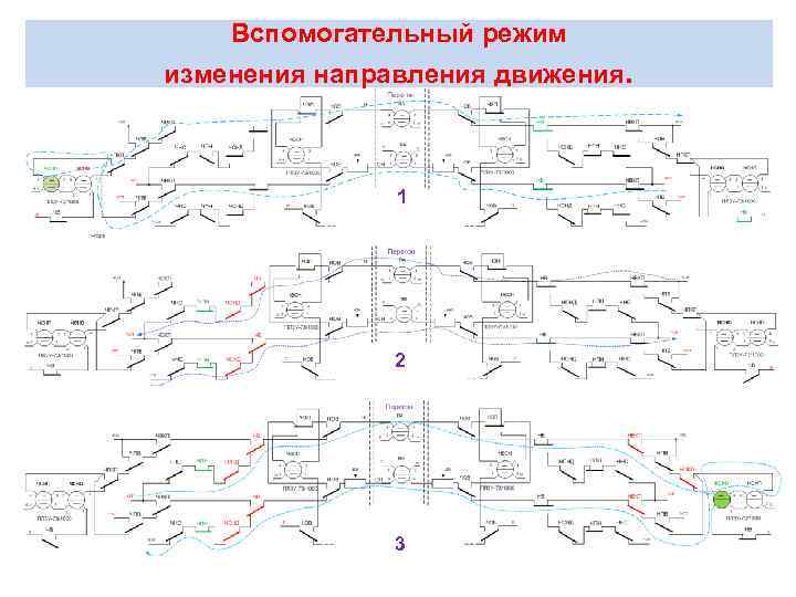 Вспомогательный режим изменения направления движения. 1 2 3 