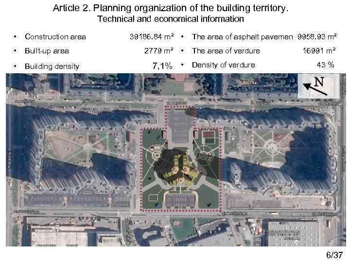 Article 2. Planning organization of the building territory. Technical and economical information • Сonstruction