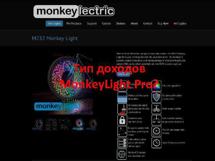 Тип доходов Monkey. Light Pro? 