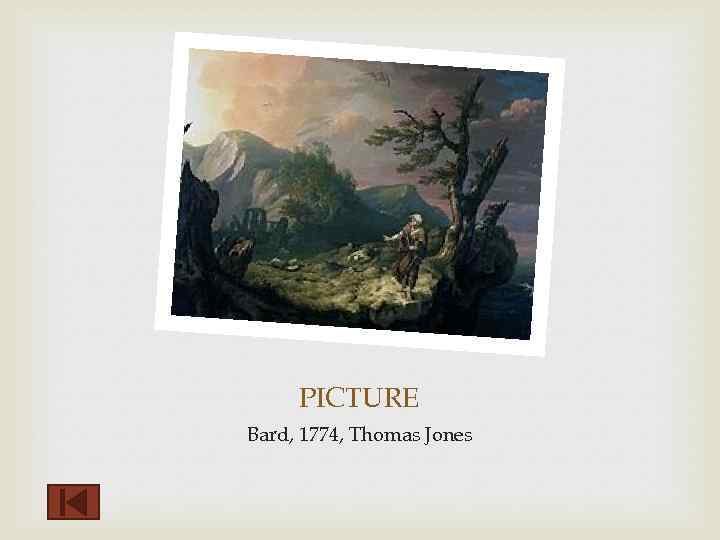 PICTURE Bard, 1774, Thomas Jones 
