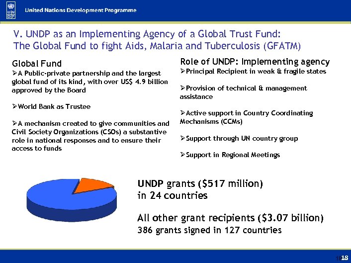 V. UNDP as an Implementing Agency of a Global Trust Fund: The Global Fund