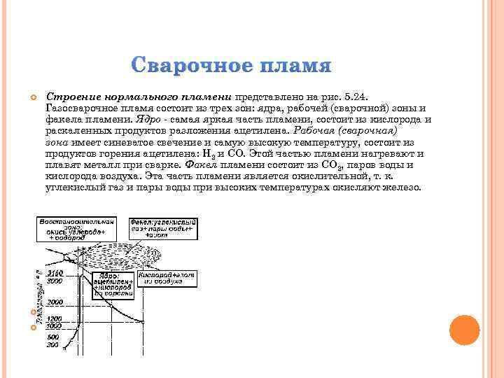 Сварочное пламя Строение нормального пламени представлено на рис. 5. 24. Газосварочное пламя состоит из