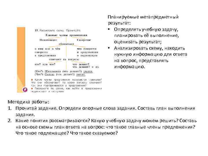 Планируемые метапредметный результат: • Определять учебную задачу, планировать её выполнение, оценивать результат; • Анализировать