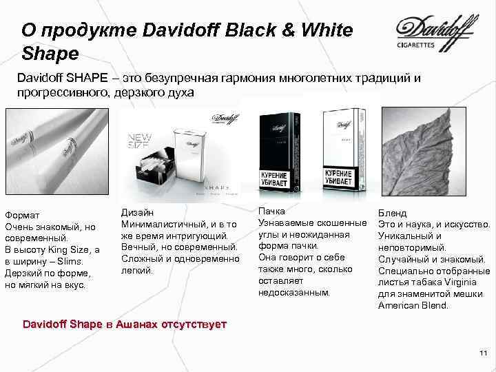 О продукте Davidoff Black & White Shape Davidoff SHAPE – это безупречная гармония многолетних