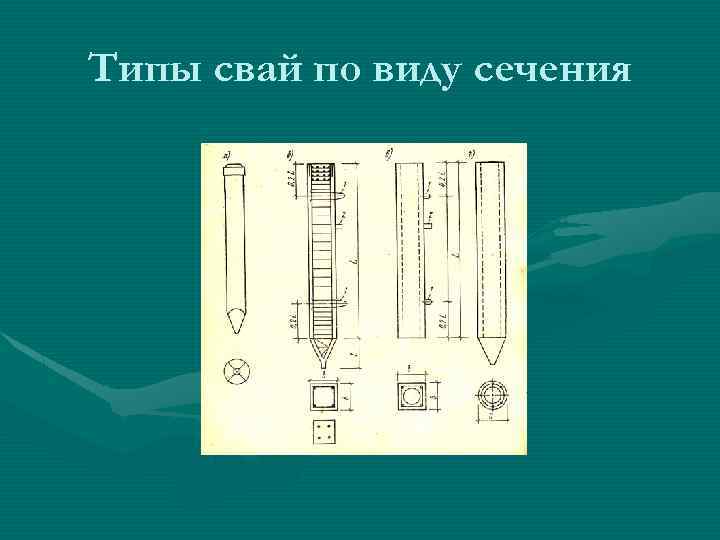 Типы свай по виду сечения 