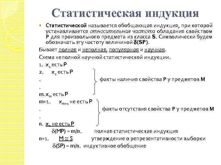 Схема научной индукции