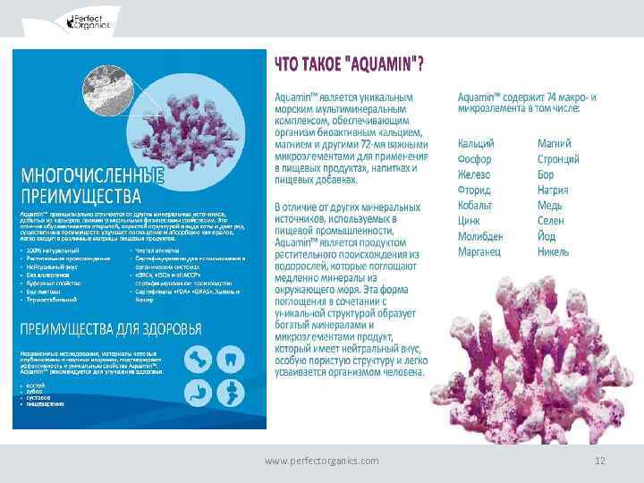 www. perfectorganics. com 12 