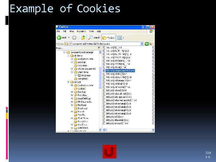 Example of Cookies Slid e 6 