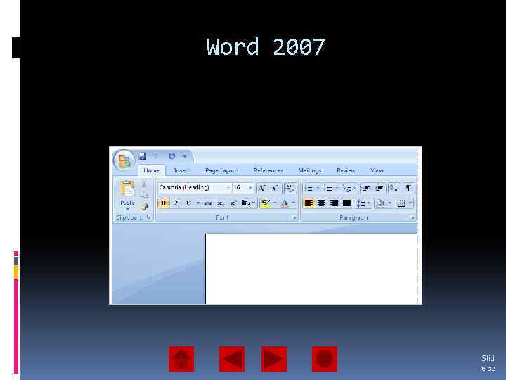 Word 2007 Slid e 12 