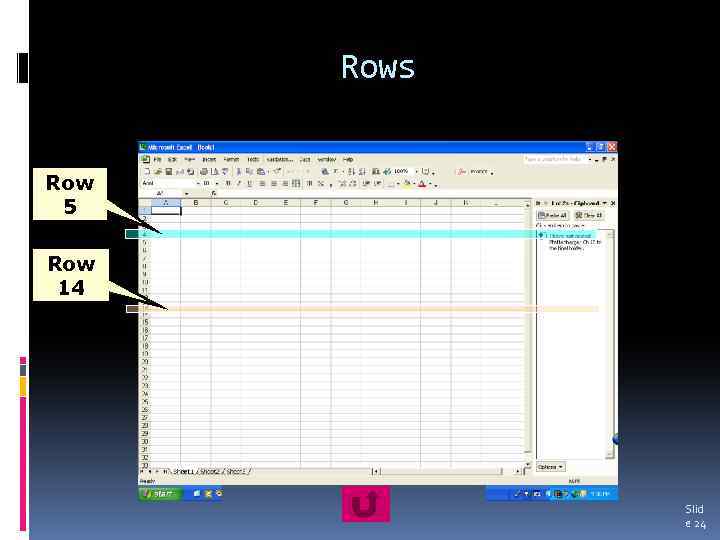 Rows Row 5 Row 14 Slid e 24 