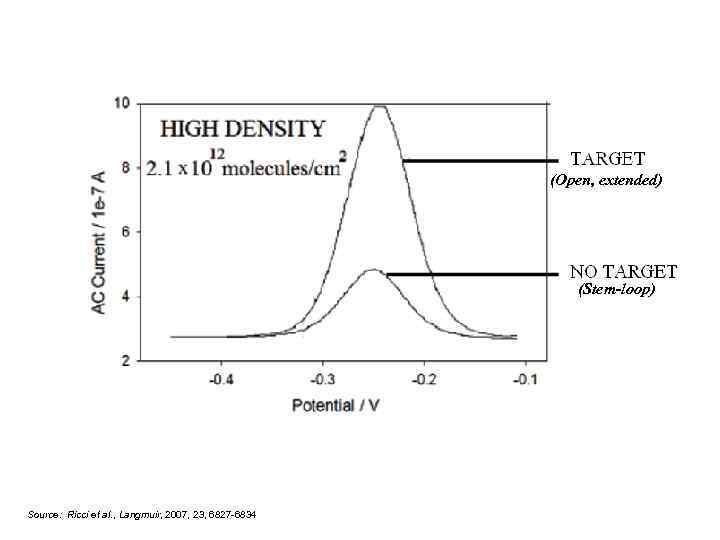 (Open, extended) (Stem-loop) Source: Ricci et al. , Langmuir, 2007, 23, 6827 -6834 