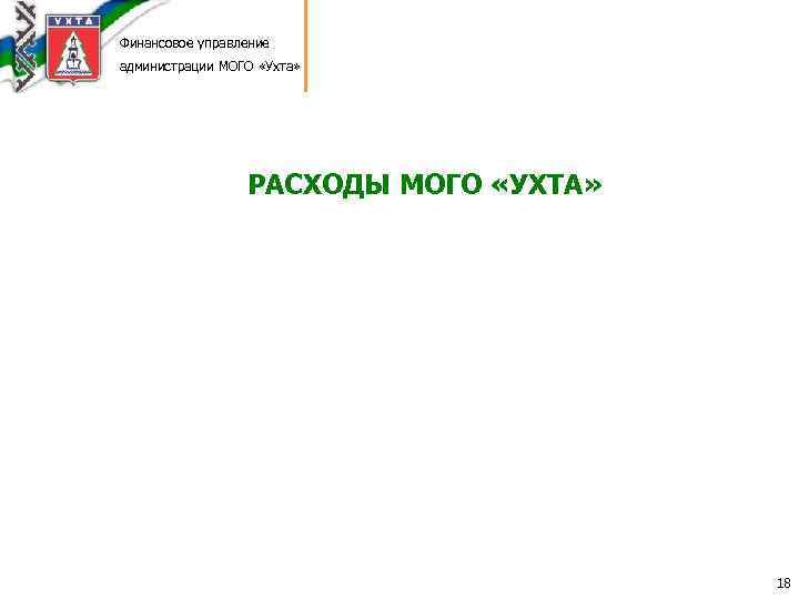 Финансовое управление администрации МОГО «Ухта» РАСХОДЫ МОГО «УХТА» 18 