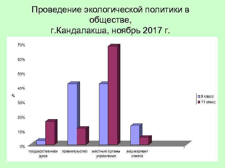 Проведение экологической политики в обществе, г. Кандалакша, ноябрь 2017 г. 