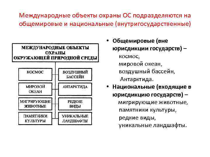 Объекты охраны природной среды