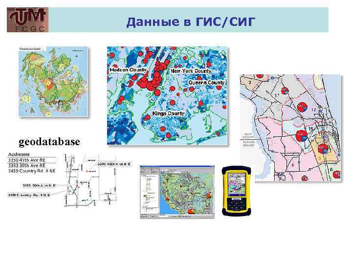 Данные в ГИС/СИГ geodatabase 