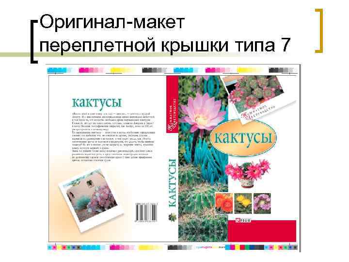 Оригинал-макет переплетной крышки типа 7 