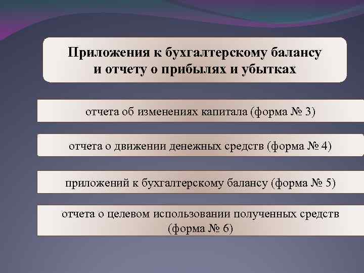 Приложения к бухгалтерскому балансу и отчету о прибылях и убытках отчета об изменениях капитала