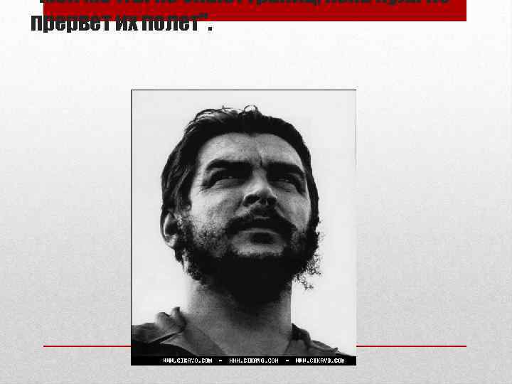 "Мои мечты не знают границ, пока пуля не прервет их полет". 