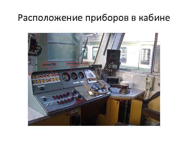 Расположение приборов в кабине 