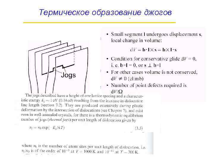 Термическое образование джогов 