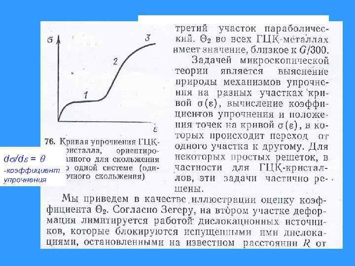 d /d = -коэффициент упрочнения 