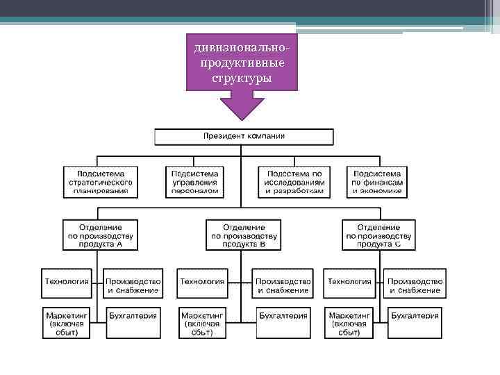 дивизиональнопродуктивные структуры 