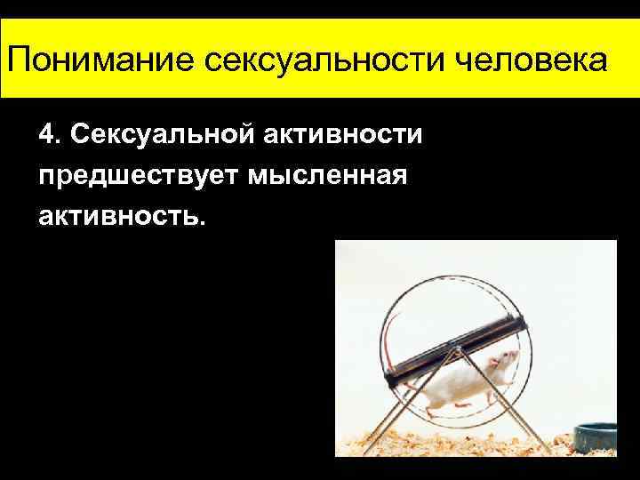 Понимание сексуальности человека 4. Сексуальной активности предшествует мысленная активность. 