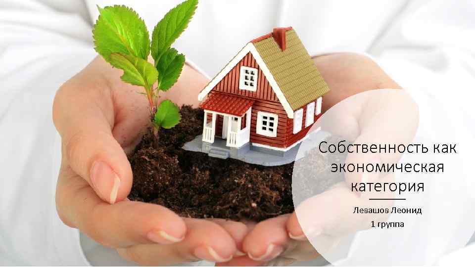 Собственность как экономическая категория Левашов Леонид 1 группа 