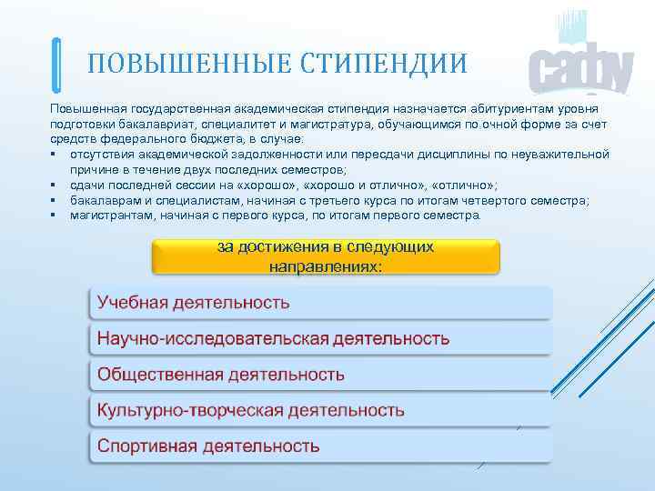 Повышенная стипендия документы