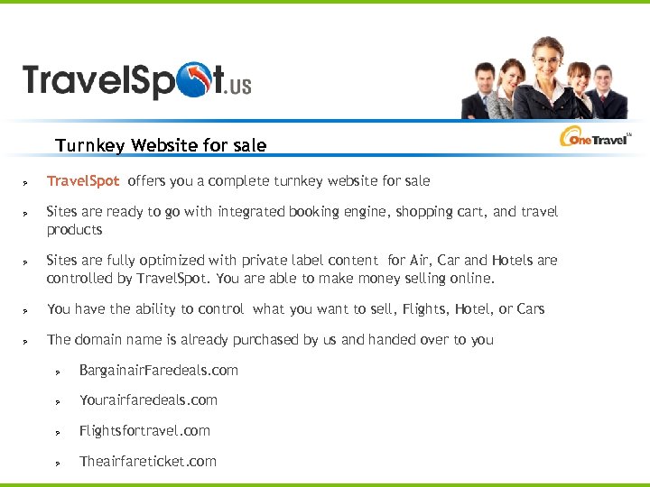 Turnkey Website for sale Ø Ø Ø Travel. Spot offers you a complete turnkey