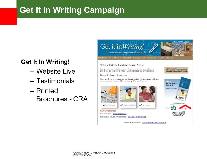 Get It In Writing Campaign Get It In Writing! – Website Live – Testimonials
