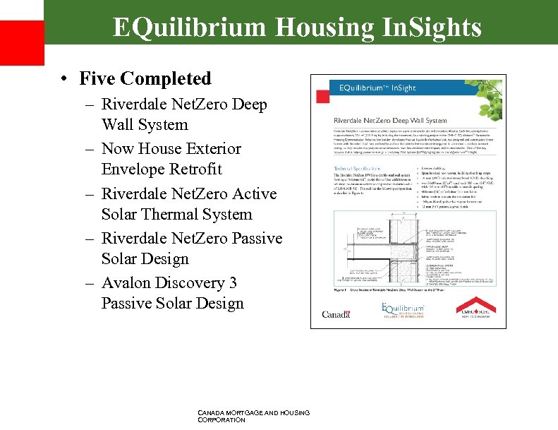 EQuilibrium Housing In. Sights • Five Completed – Riverdale Net. Zero Deep Wall System