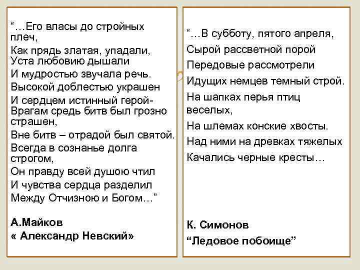 “…Его власы до стройных плеч, Как прядь златая, упадали, Уста любовию дышали И мудростью